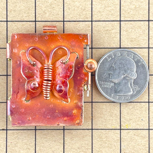 Butterfly Keepsake Locket in Copper and Brass – Patricia Healey