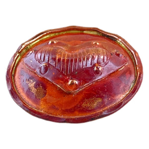 Domed Copper Shank Button with Heart