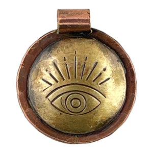 Antiqued Smallest of the Evil Eye Pendant