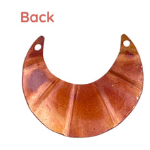 Small Ribbed and Drilled Crescent Shaped Pendant/Component