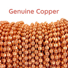 5mm Genuine Copper Faceted Chain *Per Foot