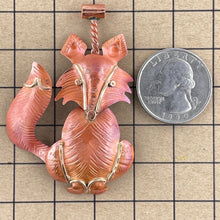 Copper Fox Pendant with Brass Accents by Patricia Healey