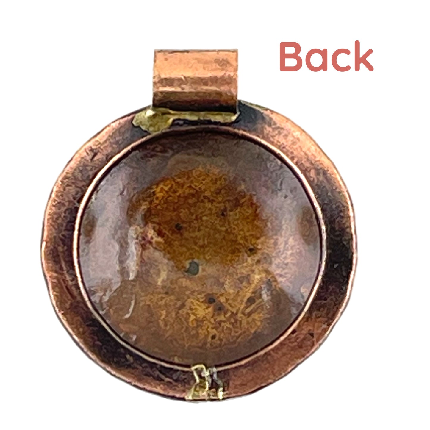 Small Antiqued Brass and Copper Spaceship Pendant