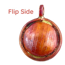 Puffy Two Sided Spiral Charm w/ Bale at a Right Angle