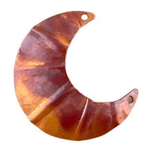 Small Ribbed and Drilled Crescent Shaped Pendant/Component