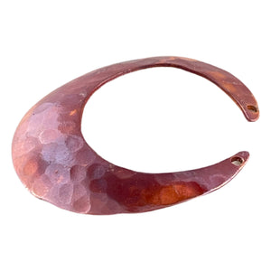 Large Plain Drilled Crescent Shaped Pendant/Component