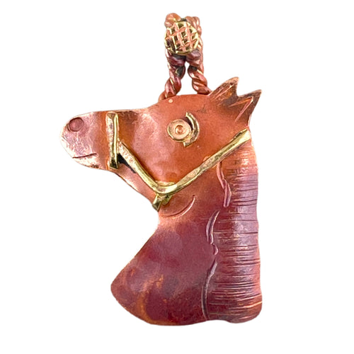 Horse Head in Bridle Pendant