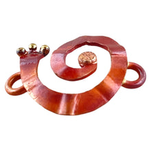 Small Spiral Link with Brass Accents Facing Left