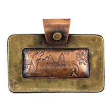 Hand Stamped Copper Pendant Featuring Bigfoot