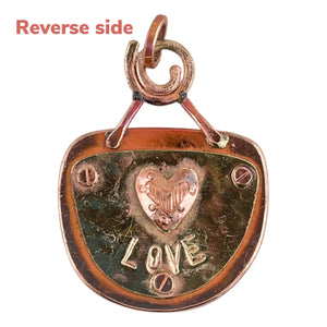 Cat Face on One Side/Reverse Side Says "LOVE" Pendant, (SO cute!) 😻