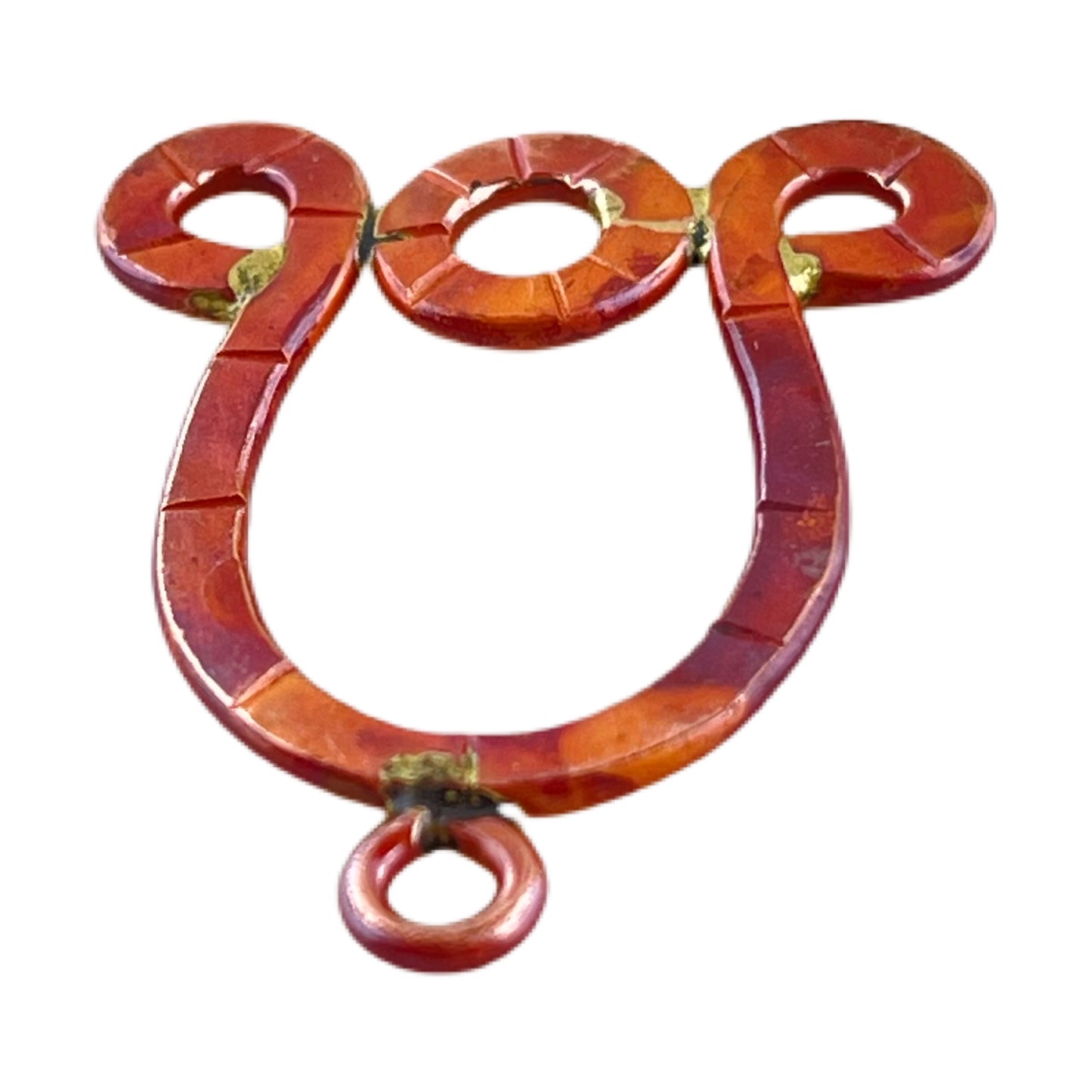 Horseshoe Copper Connector with Three Loops