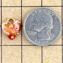 Heart Charm with "Golden" Bumps