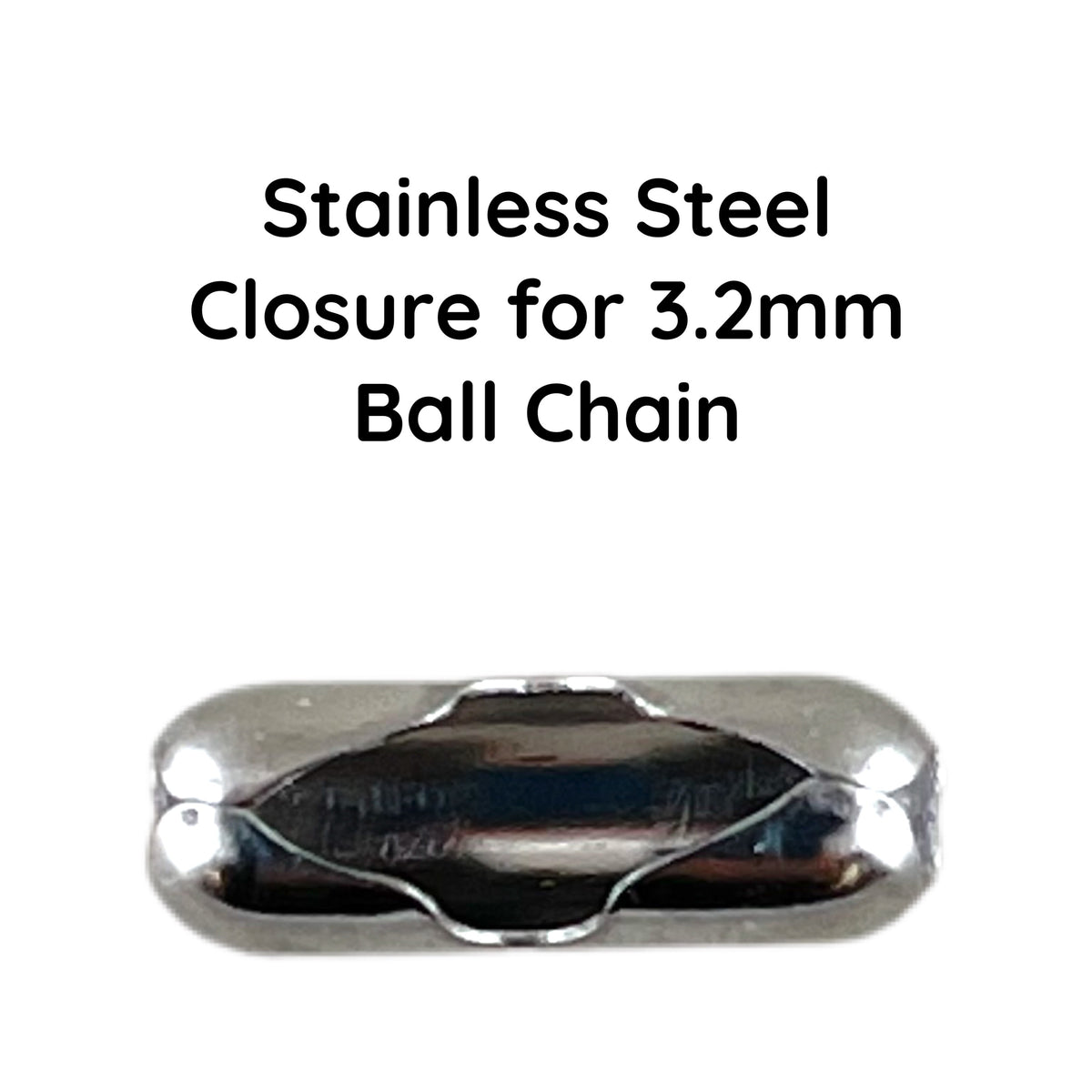 Chain Closures Stainless Steel Closure for 3.2mm Ball Chain – Patricia Healey Copper
