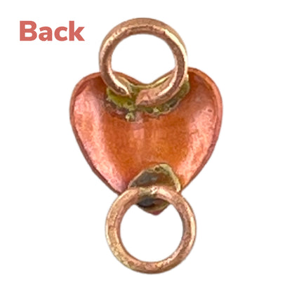 Small Heart Link All Copper with Brass Accented Bales
