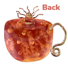 Copper Girl in a Coffee Cup Pendant