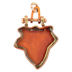 Copper Maple Leaf Bezel Pendant