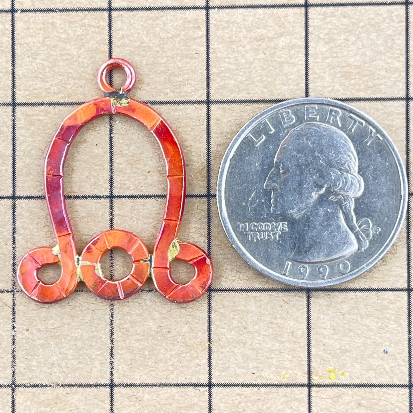 Horseshoe Copper Connector with Three Loops