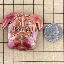Short-Snout Dog Pendant in Copper & Brass