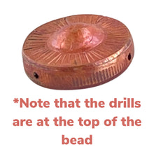Center Domed with Rays Top Drilled Bead