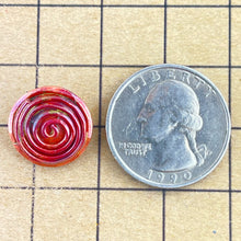 Domed Copper Spiral Button with Shank