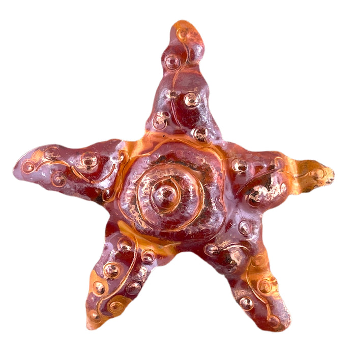 Big Copper Starfish Pendant