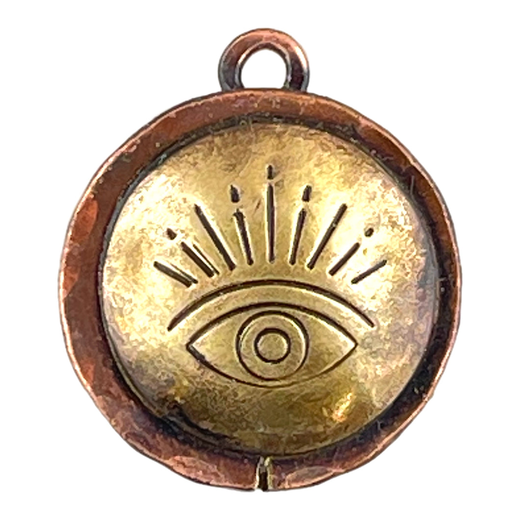 Antiqued Evil Eye Charm