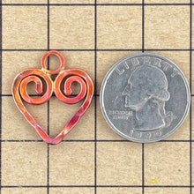 Large Pounded Wire Heart Charm