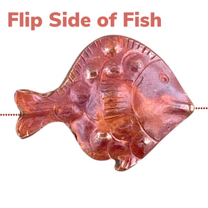 Rustic Copper Tropical Fish Bead – Double-Sided Design