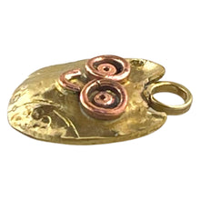 Small Brass Owl Charm with Copper Accents – Patricia Healey