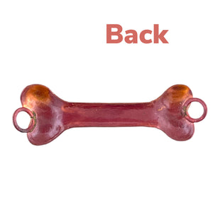 Large Copper Bone Link • Flame-Torched Finish