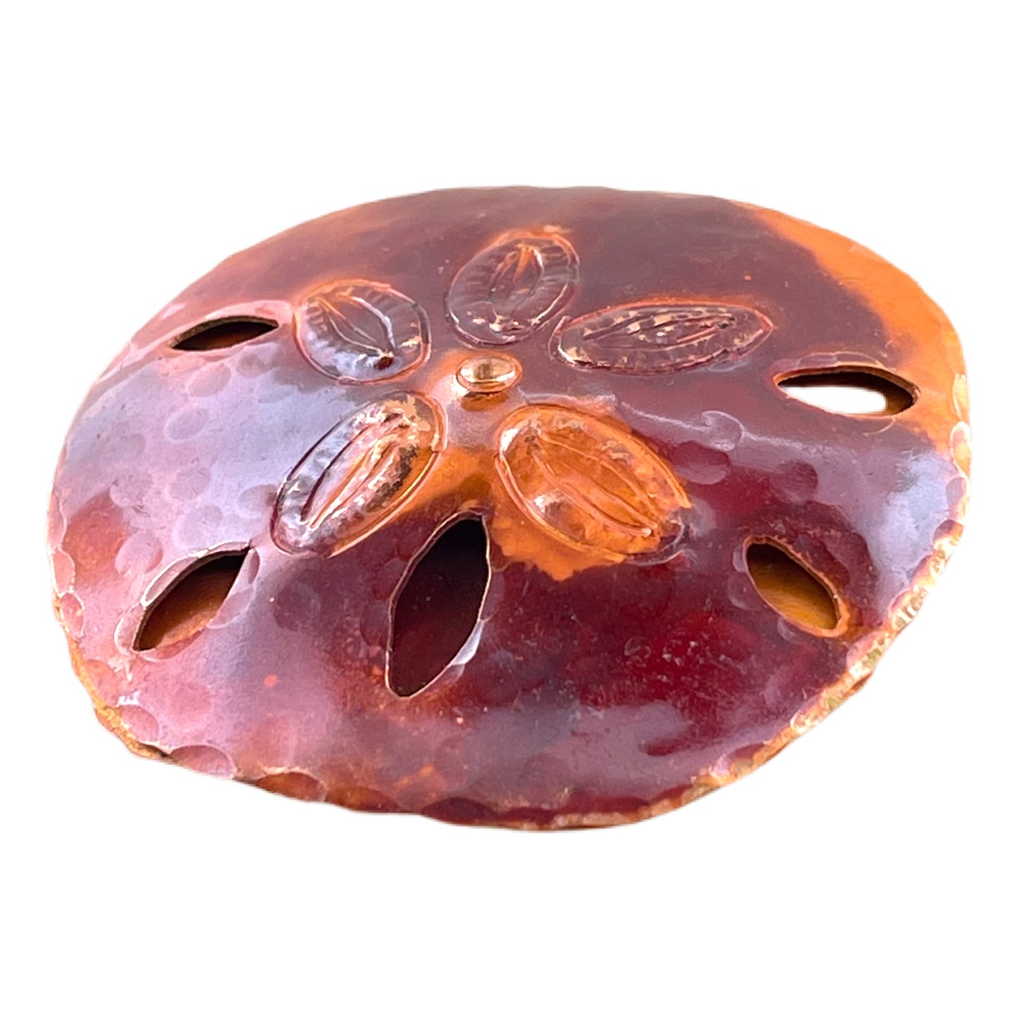 Copper Sand Dollar Pendant for Ocean Jewelry