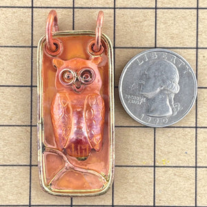 Owl on a Branch Pendant
