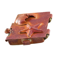 Celestial Moon & Star Copper Locket Pendant