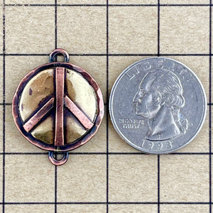 Antiqued Peace Sign Link