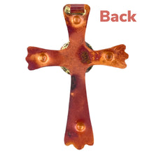 Big Copper Cross with Spiral Pendant