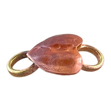 Small Heart Link All Copper with Brass Accented Bales