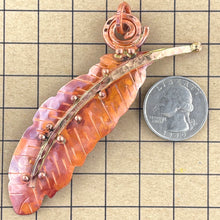 Vertical Big Feather Pendant