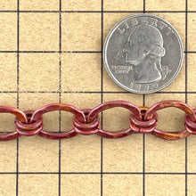 Small Oval with Two Small Rings Link Chain