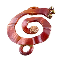 Small Spiral Link with Brass Accents Facing Left