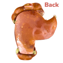 Poodle Pendant in Copper and Brass with Flame Patina