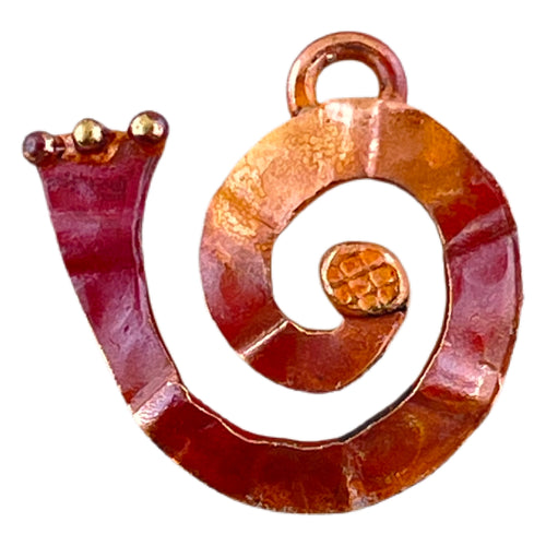 Small Spiral Charm Left Facing