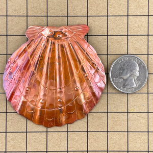 Copper Scallop Shell Pendant for Ocean Jewelry