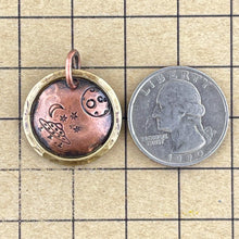 Antiqued Copper Spaceship Pendant or Charm