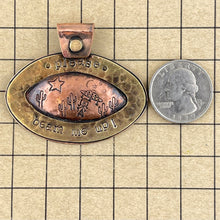 Hand Stamped Copper Pendant Featuring Bigfoot