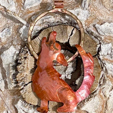Wiley Coyote Howling Under a Full Moon Pendant
