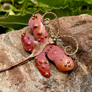 Large Dragonfly Pendant in Copper and Brass – Patricia Healey