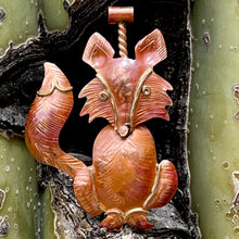 Copper Fox Pendant with Brass Accents by Patricia Healey