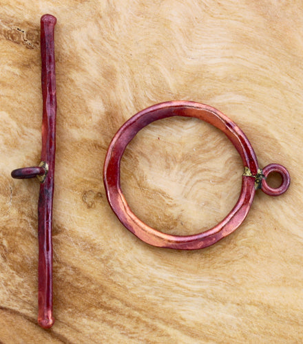 Large Hammered Toggle Clasp