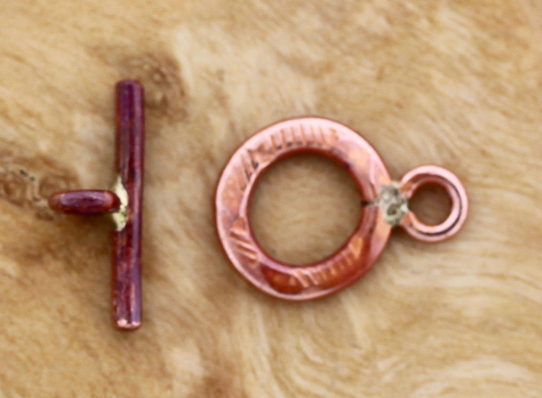 Smallest Hammered Toggle Clasp