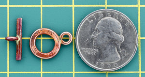 Smallest Hammered Toggle Clasp
